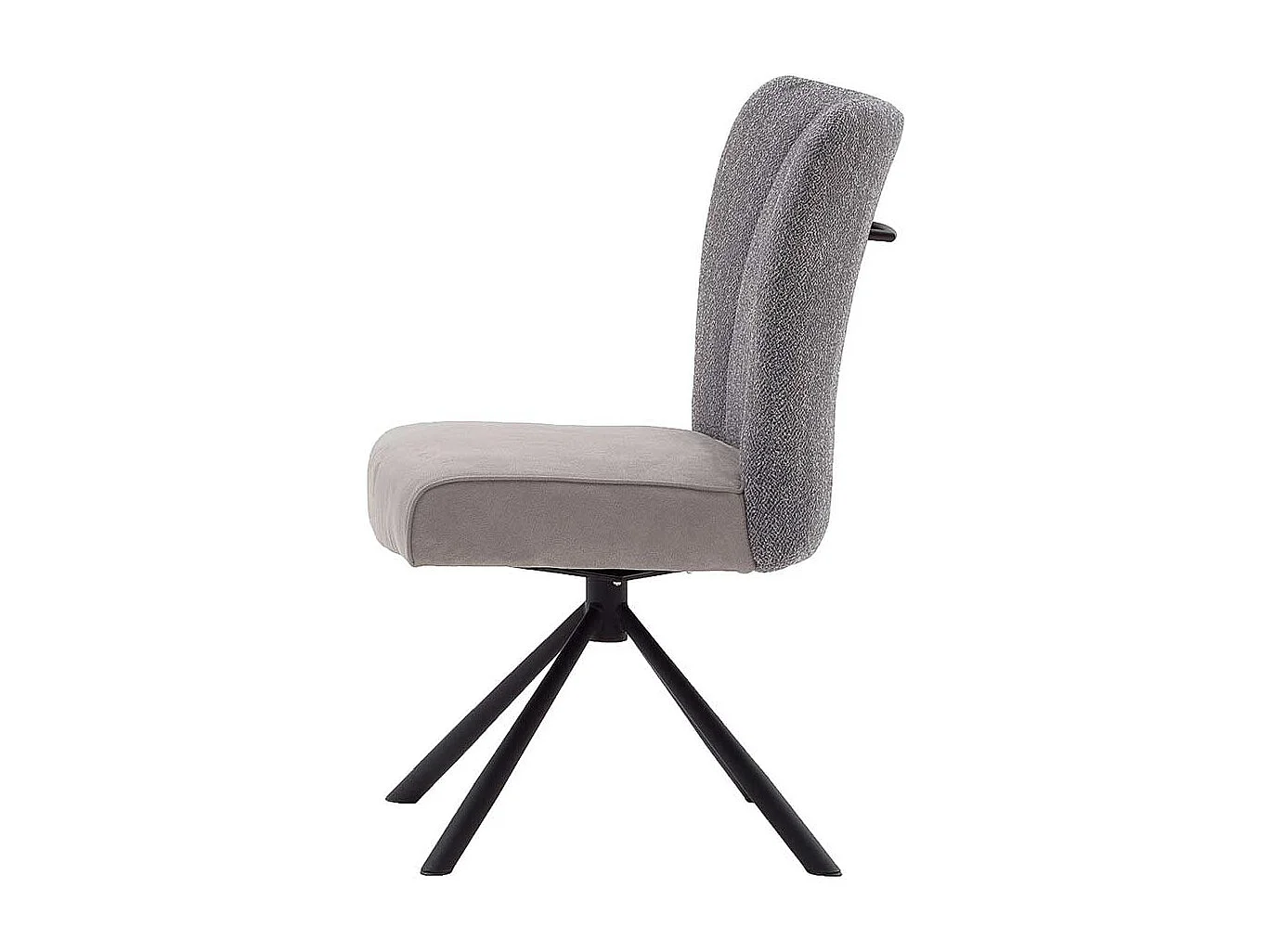 Esszimmer Polsterst�hle in Grau Stoff drehbar (2er Set)