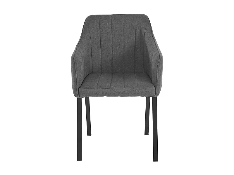 Polsterstuhl Esszimmer in Anthrazit und Schwarz Gestell aus Metall (2er Set)