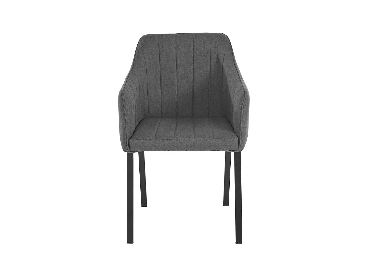 Polsterstuhl Esszimmer in Anthrazit und Schwarz Gestell aus Metall (2er Set)