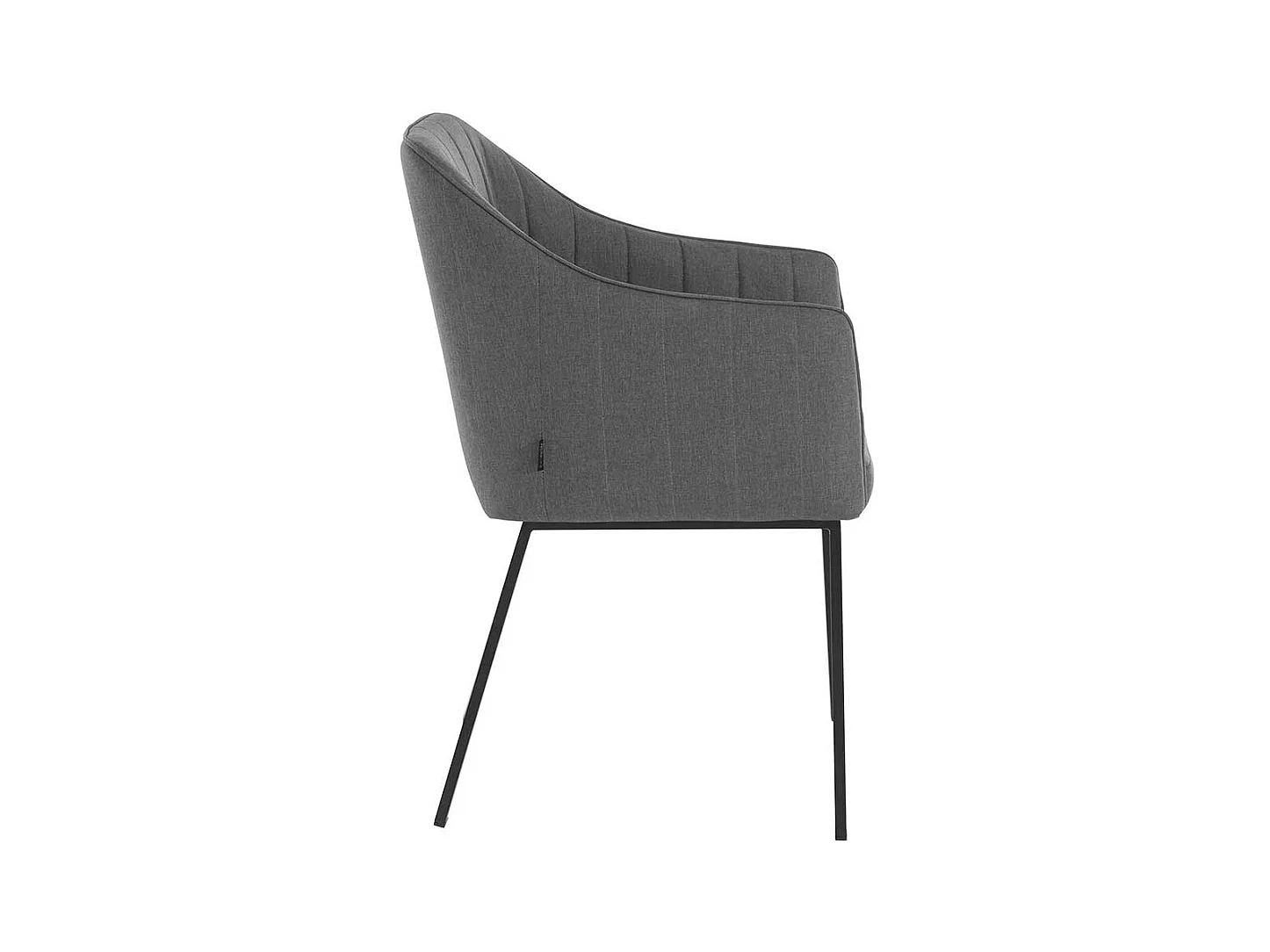 Polsterstuhl Esszimmer in Anthrazit und Schwarz Gestell aus Metall (2er Set)