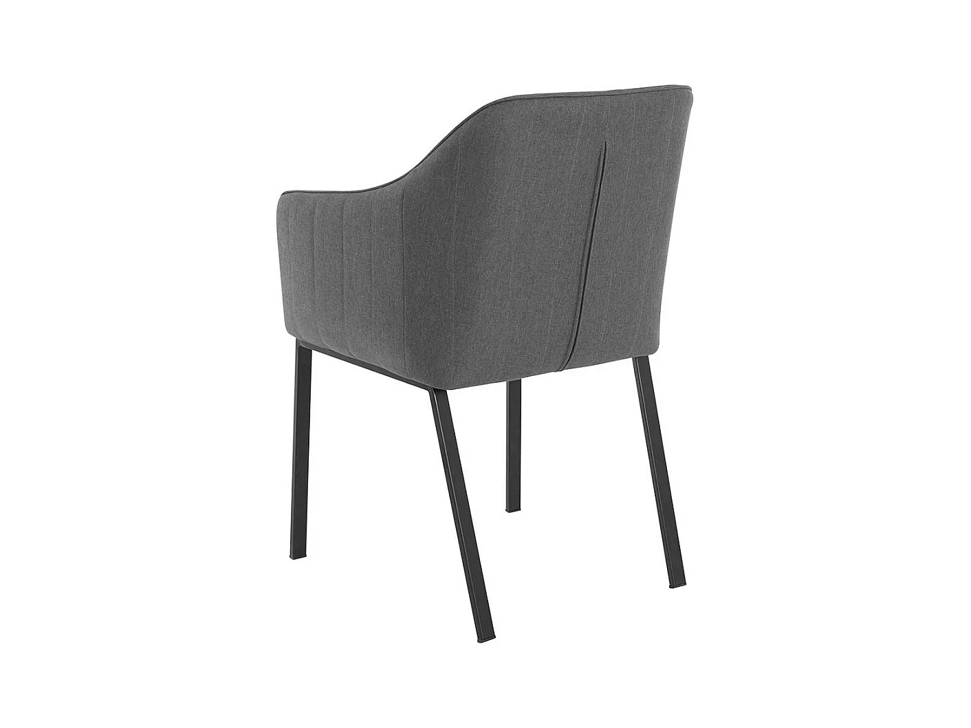 Polsterstuhl Esszimmer in Anthrazit und Schwarz Gestell aus Metall (2er Set)