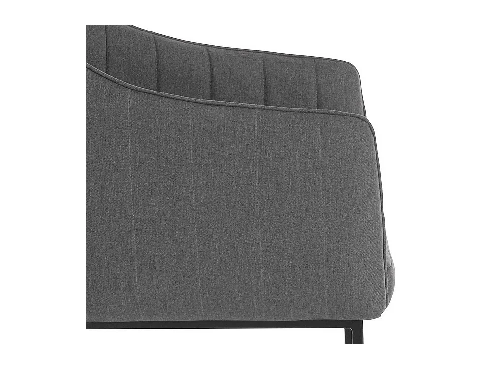 Polsterstuhl Esszimmer in Anthrazit und Schwarz Gestell aus Metall (2er Set)