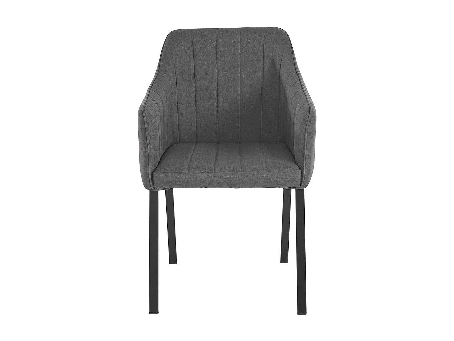 Polsterstuhl Esszimmer in Anthrazit und Schwarz Gestell aus Metall (2er Set)