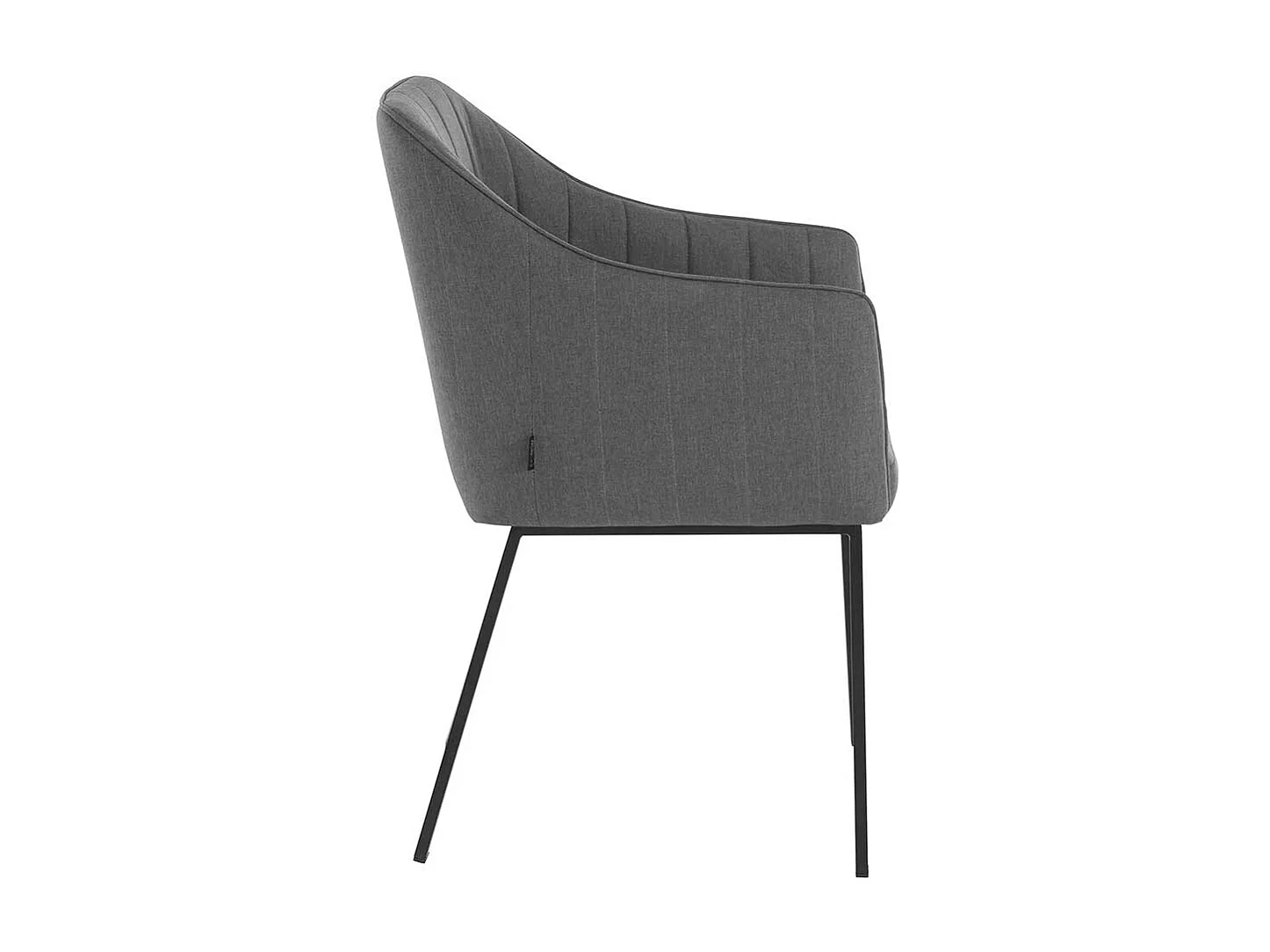 Polsterstuhl Esszimmer in Anthrazit und Schwarz Gestell aus Metall (2er Set)