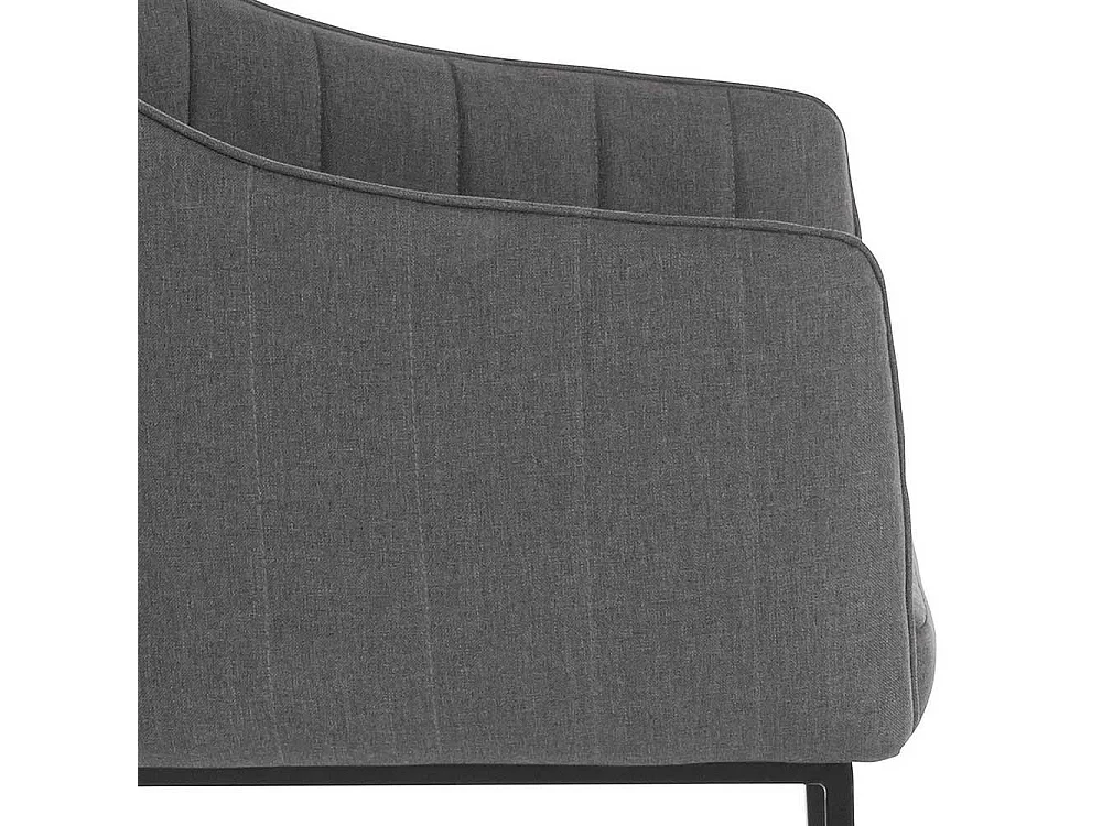 Polsterstuhl Esszimmer in Anthrazit und Schwarz Gestell aus Metall (2er Set)