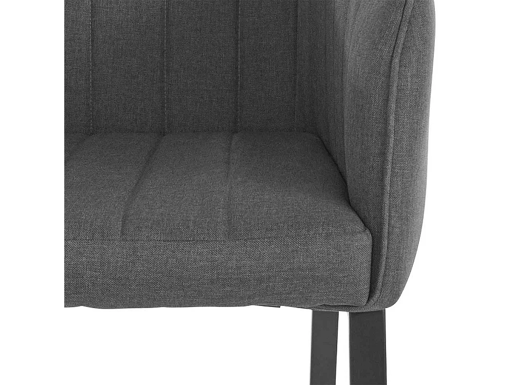 Polsterstuhl Esszimmer in Anthrazit und Schwarz Gestell aus Metall (2er Set)