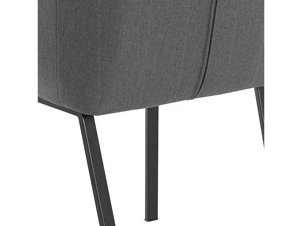 Polsterstuhl Esszimmer in Anthrazit und Schwarz Gestell aus Metall (2er Set)