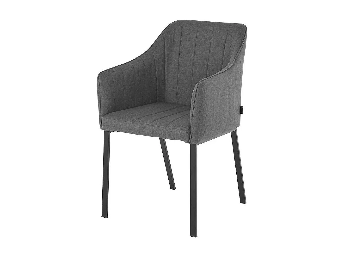 Polsterstuhl Esszimmer in Anthrazit und Schwarz Gestell aus Metall (2er Set)