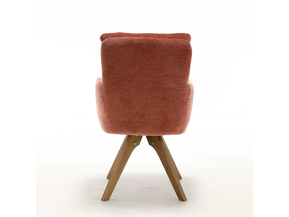 Armlehnstuhl Esszimmerstuhl in Kupferfarben drehbar (2er Set)