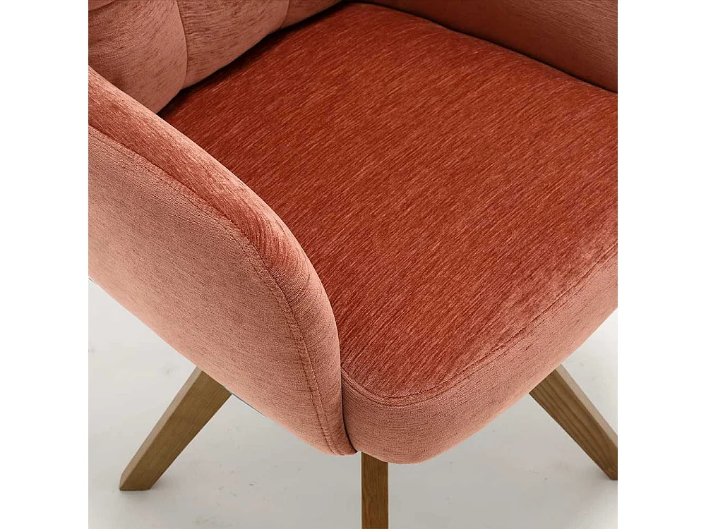 Armlehnstuhl Esszimmerstuhl in Kupferfarben drehbar (2er Set)