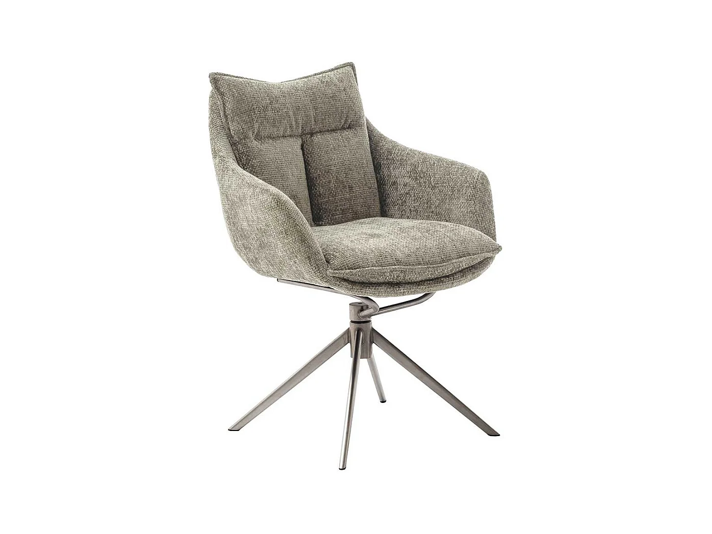 Esstisch Stühle Taupe mit Armlehnen drehbar (2er Set)