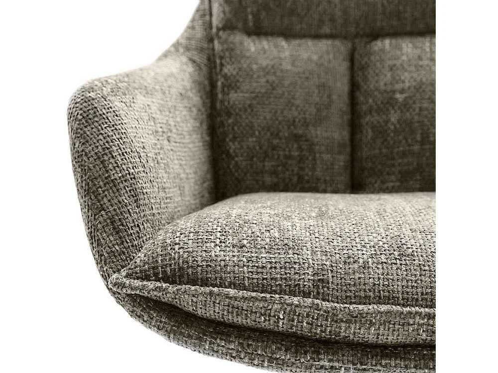 Esstisch Stühle Taupe mit Armlehnen drehbar (2er Set)