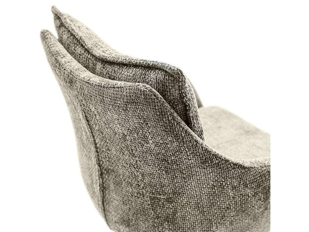 Esstisch Stühle Taupe mit Armlehnen drehbar (2er Set)