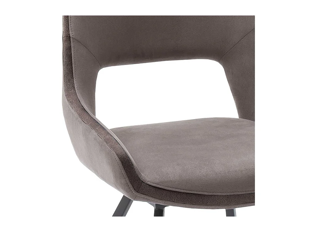 Esszimmerstühle in Hellbraun Microfaser modern (2er Set)