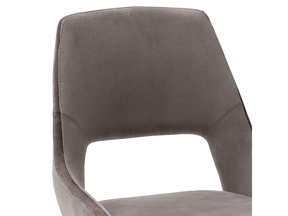 Esszimmerstühle in Hellbraun Microfaser modern (2er Set)