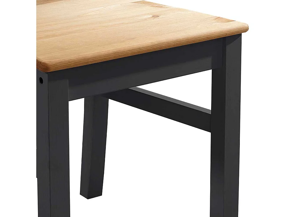 Esszimmerstuhl in Grau und Eichefarben Kiefer Massivholz