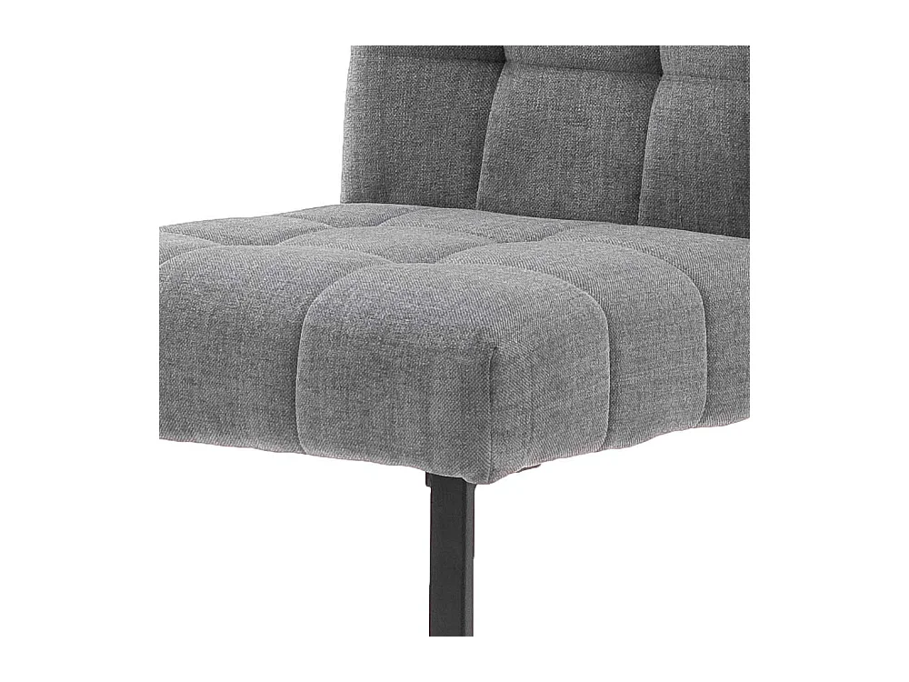 Freischwinger Stühle in Grau Chenillegewebe Metallgestell (2er Set)