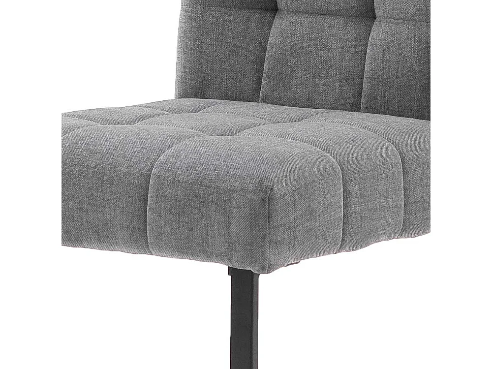 Freischwinger Stühle in Grau Chenillegewebe Metallgestell (2er Set)