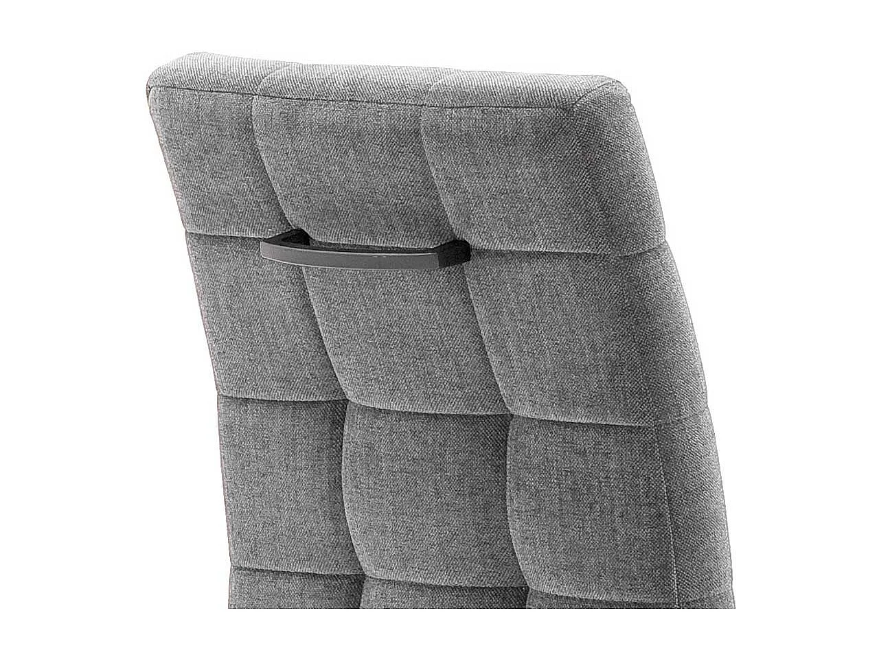 Freischwinger Stühle in Grau Chenillegewebe Metallgestell (2er Set)