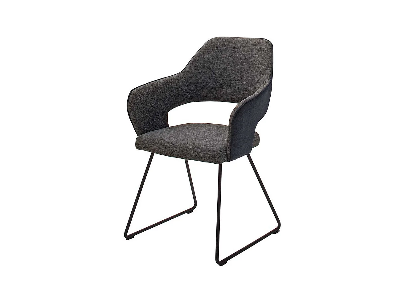 Esstisch St�hle in Anthrazit Strukturstoff Metallgestell (2er Set)