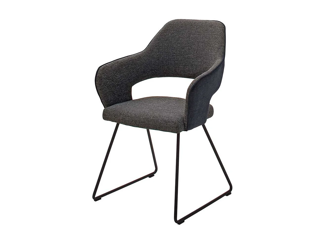 Esstisch St�hle in Anthrazit Strukturstoff Metallgestell (2er Set)