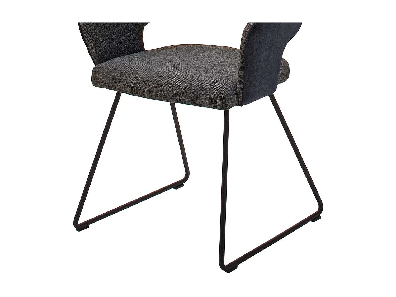 Esstisch St�hle in Anthrazit Strukturstoff Metallgestell (2er Set)