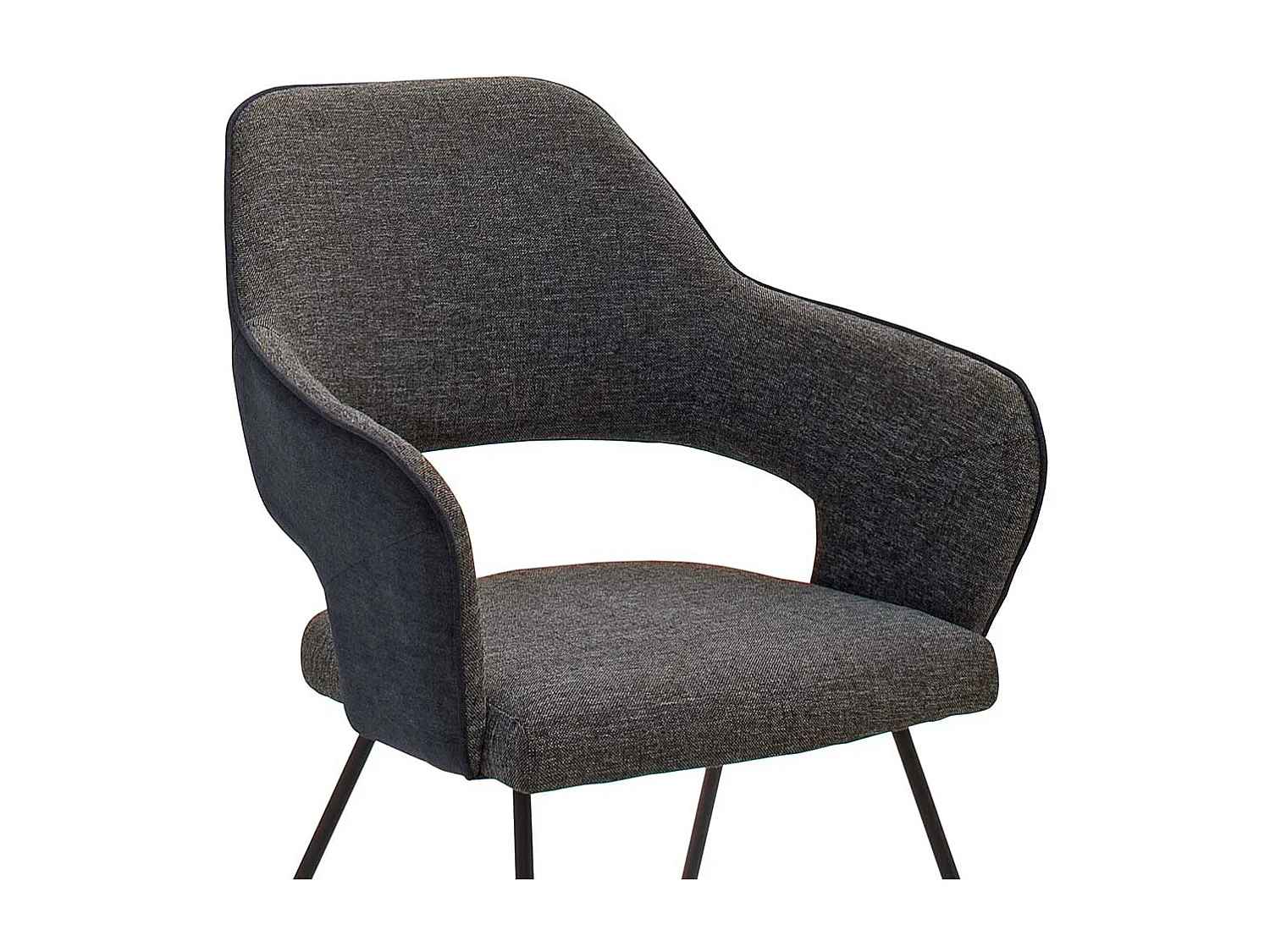 Esstisch St�hle in Anthrazit Strukturstoff Metallgestell (2er Set)