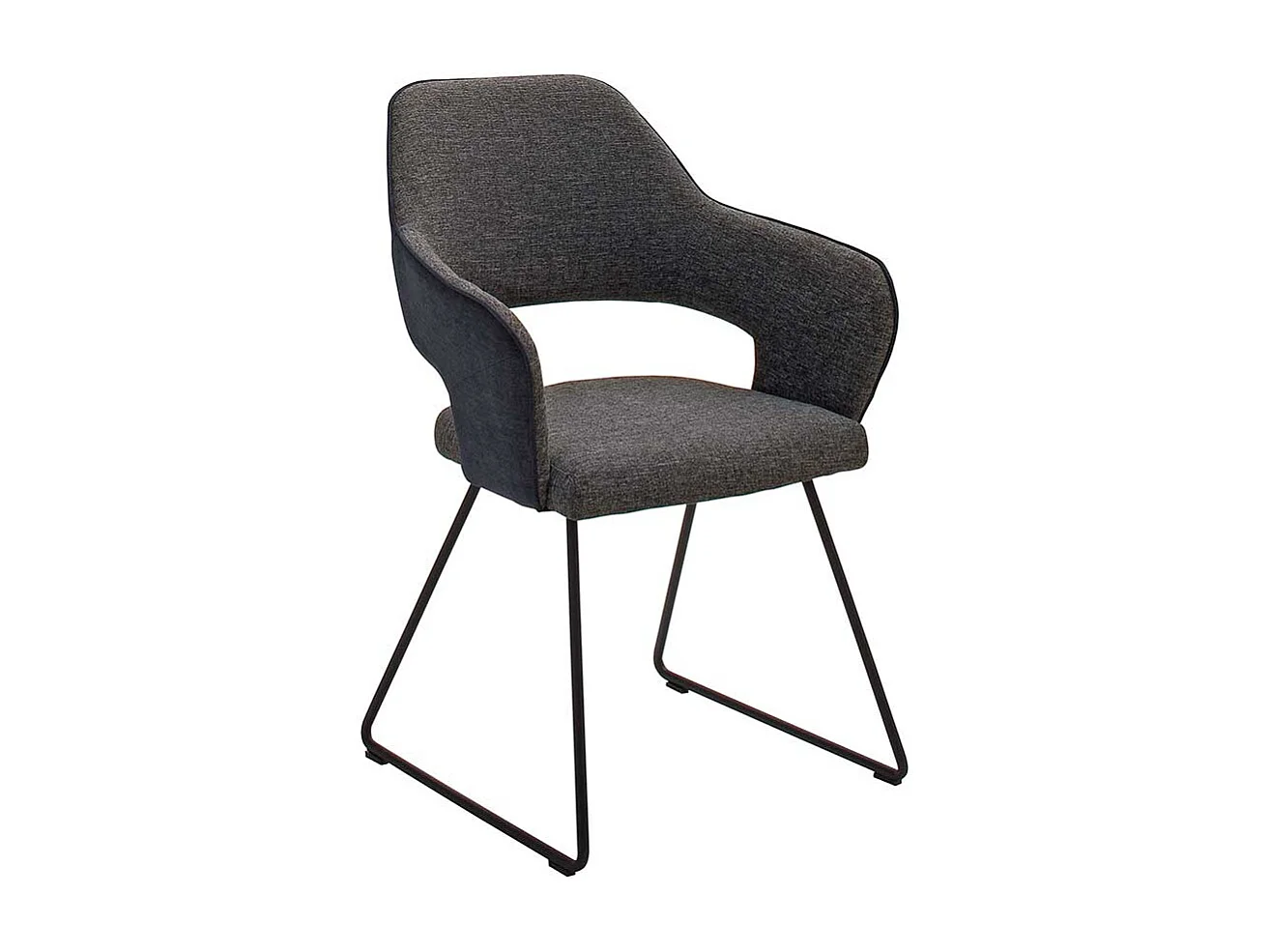 Esstisch St�hle in Anthrazit Strukturstoff Metallgestell (2er Set)