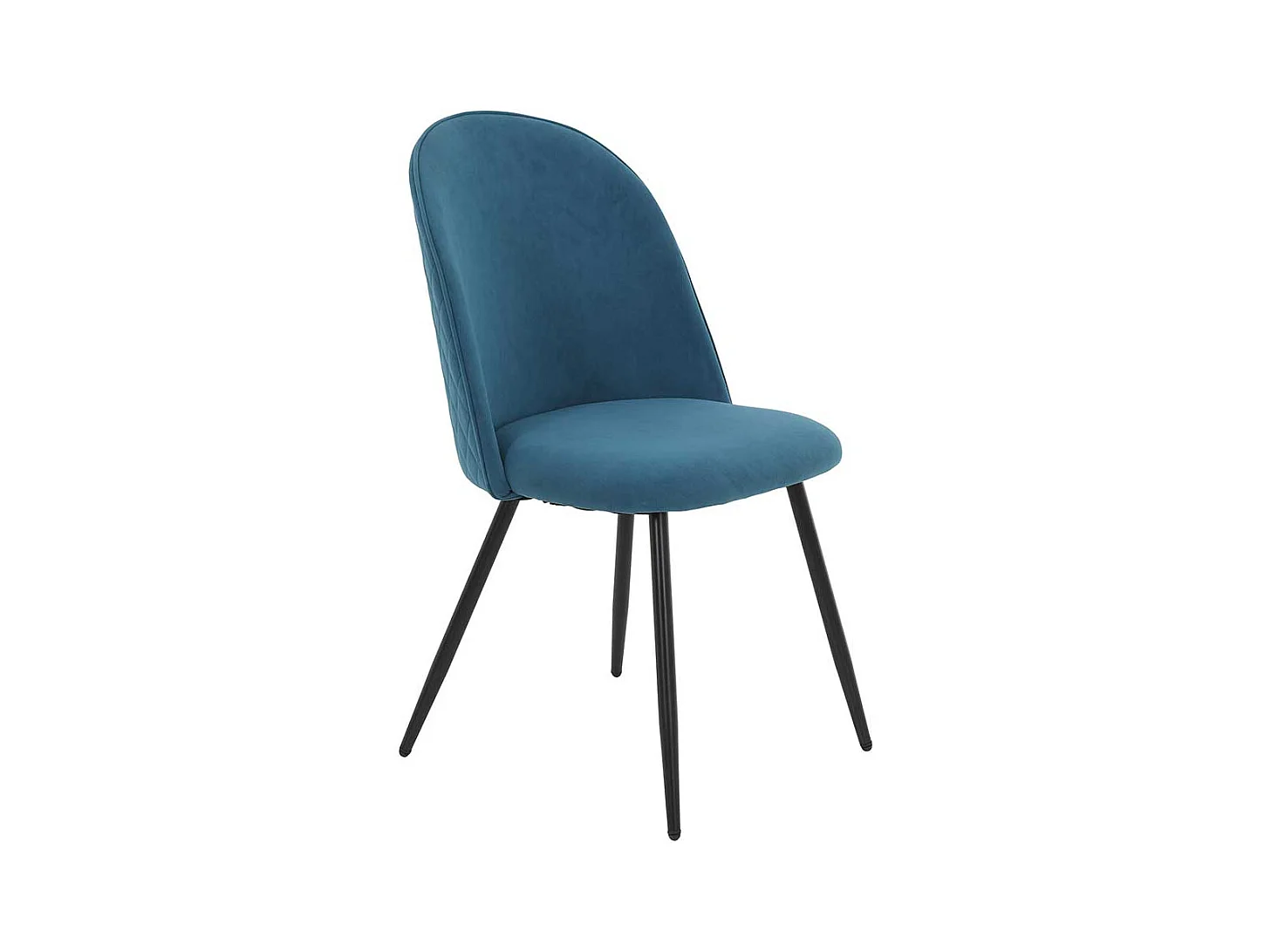 Polsterstuhl Esszimmer in Petrol Gestell aus Metall (4er Set)