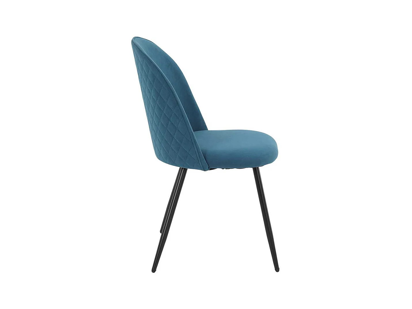 Polsterstuhl Esszimmer in Petrol Gestell aus Metall (4er Set)