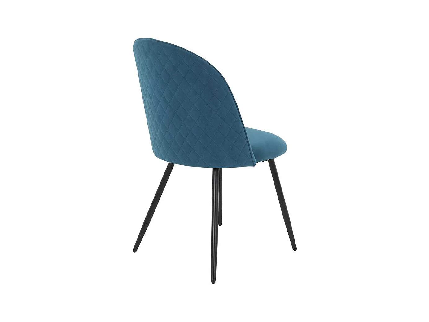 Polsterstuhl Esszimmer in Petrol Gestell aus Metall (4er Set)