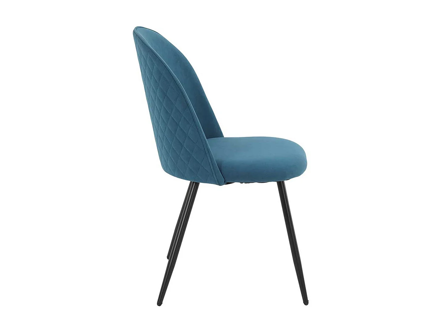 Polsterstuhl Esszimmer in Petrol Gestell aus Metall (4er Set)