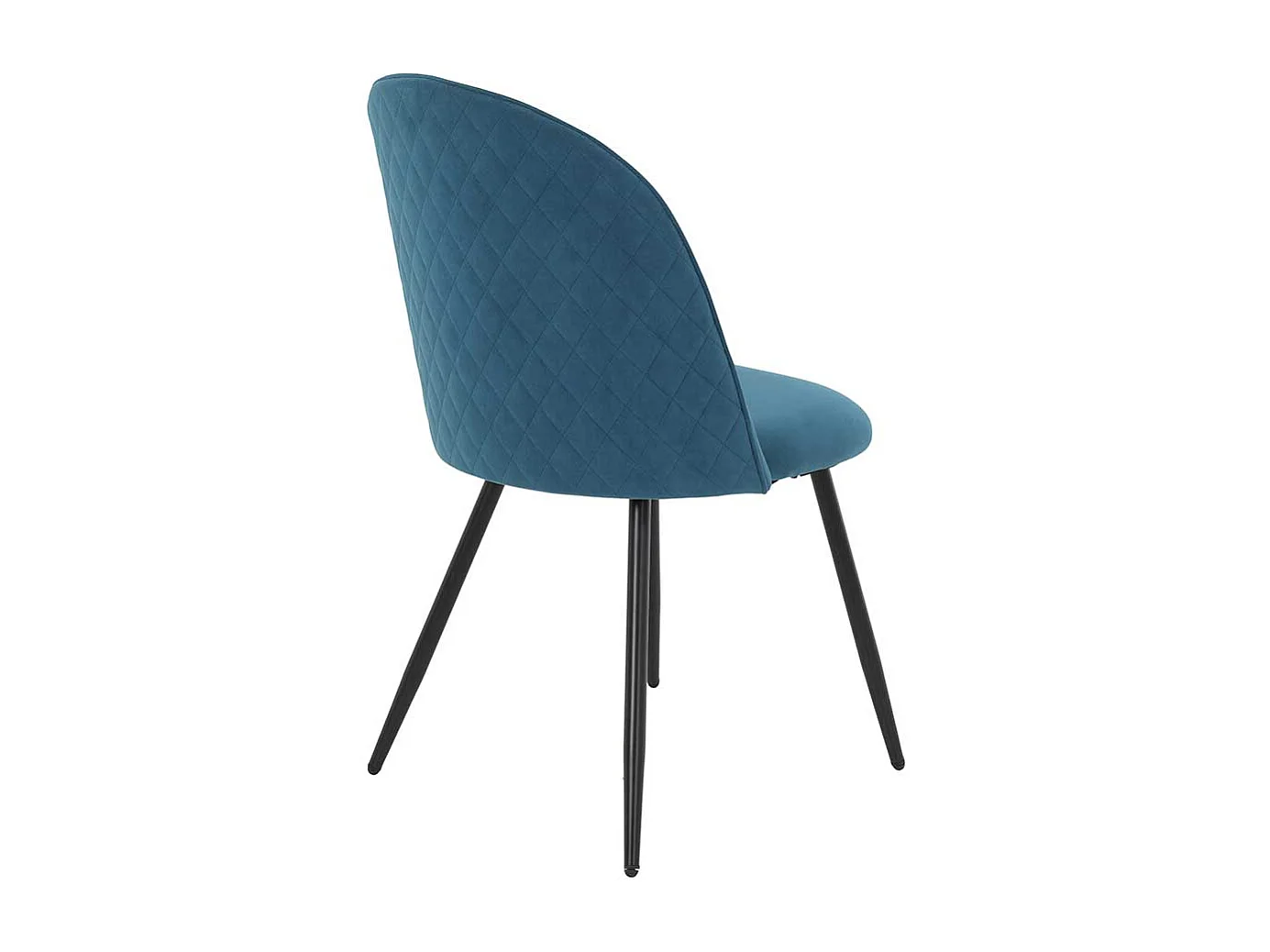 Polsterstuhl Esszimmer in Petrol Gestell aus Metall (4er Set)