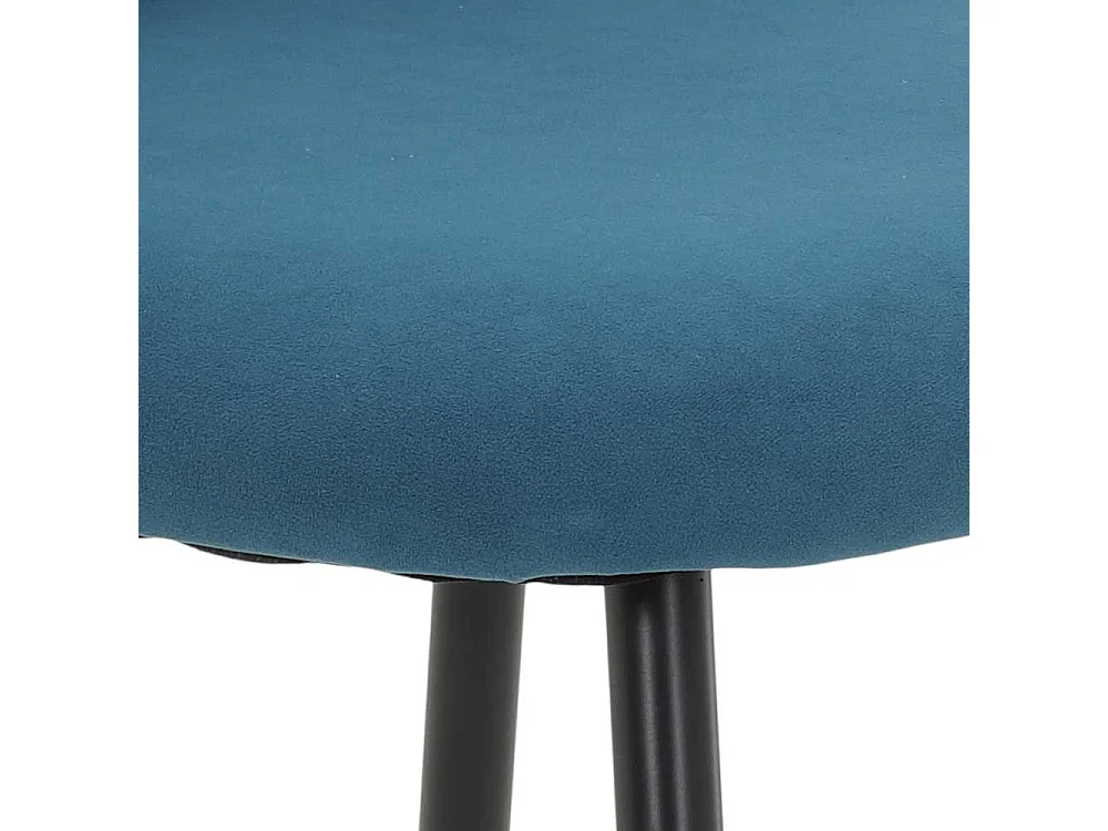 Polsterstuhl Esszimmer in Petrol Gestell aus Metall (4er Set)