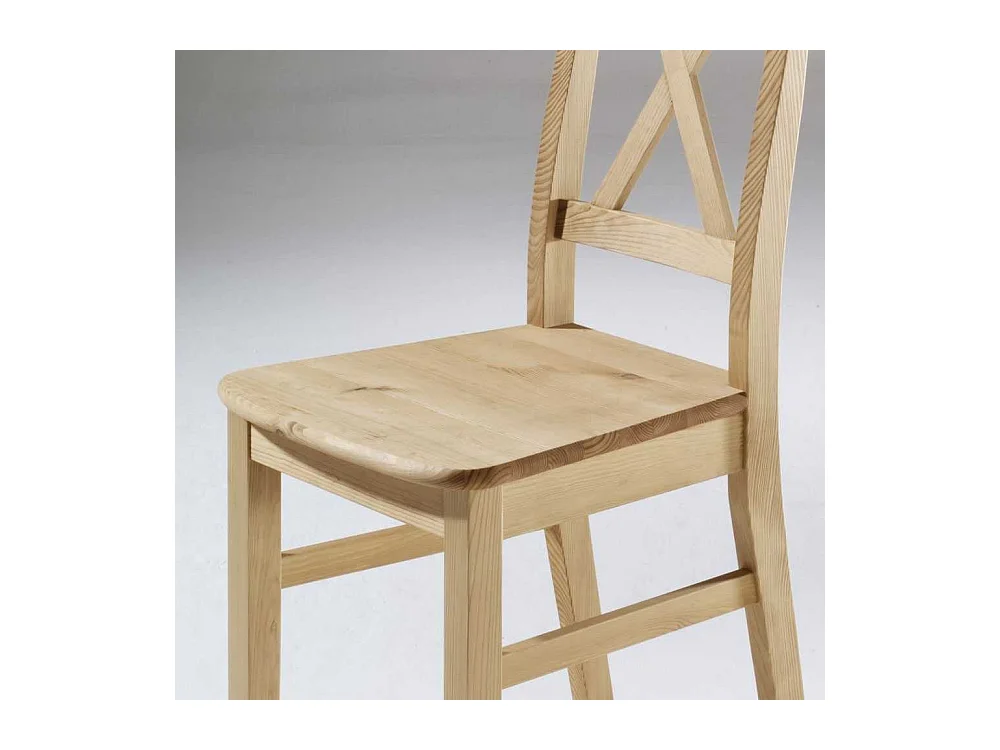 Küchenstuhl in Kieferfarben Landhaus Design (2er Set)