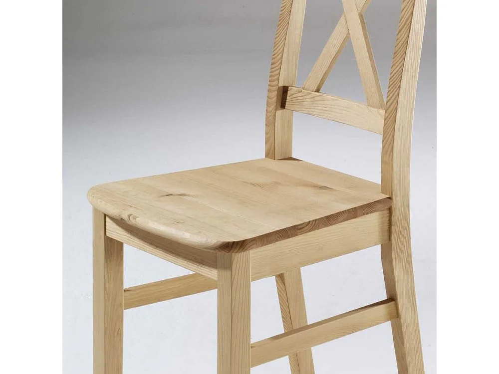 Küchenstuhl in Kieferfarben Landhaus Design (2er Set)