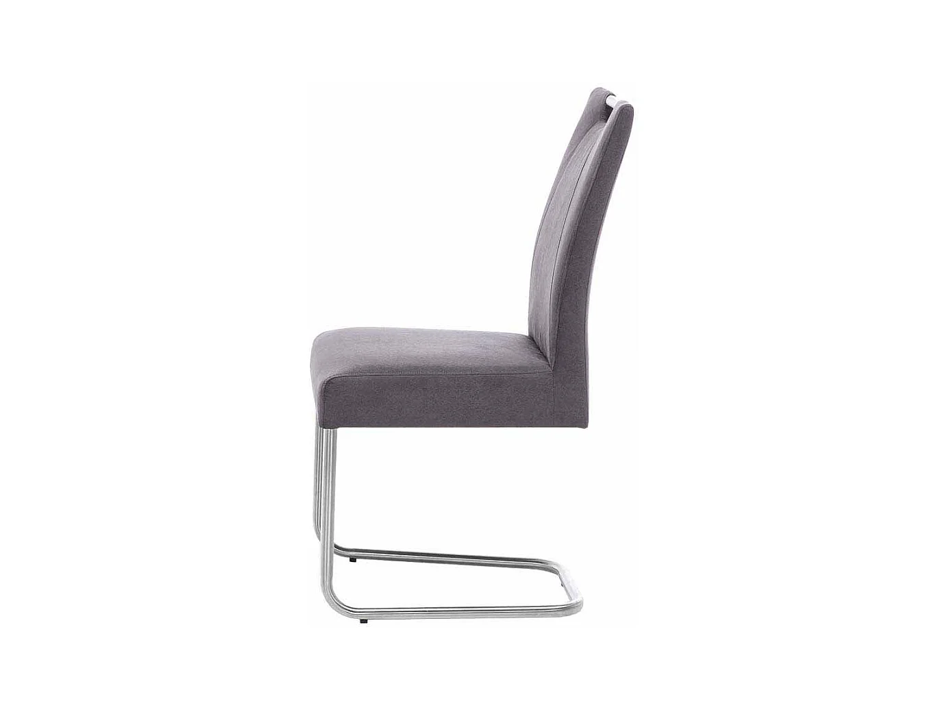 Freischwinger in Anthrazit Microfaser Edelstahl