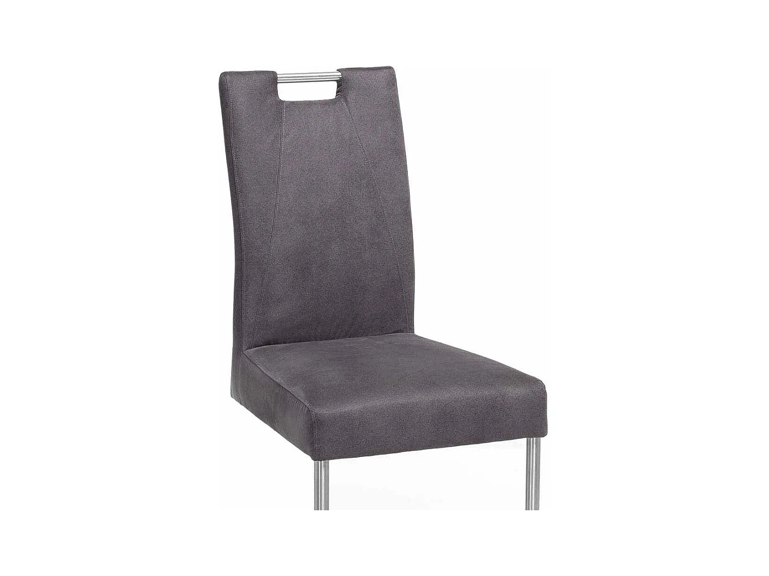 Freischwinger in Anthrazit Microfaser Edelstahl