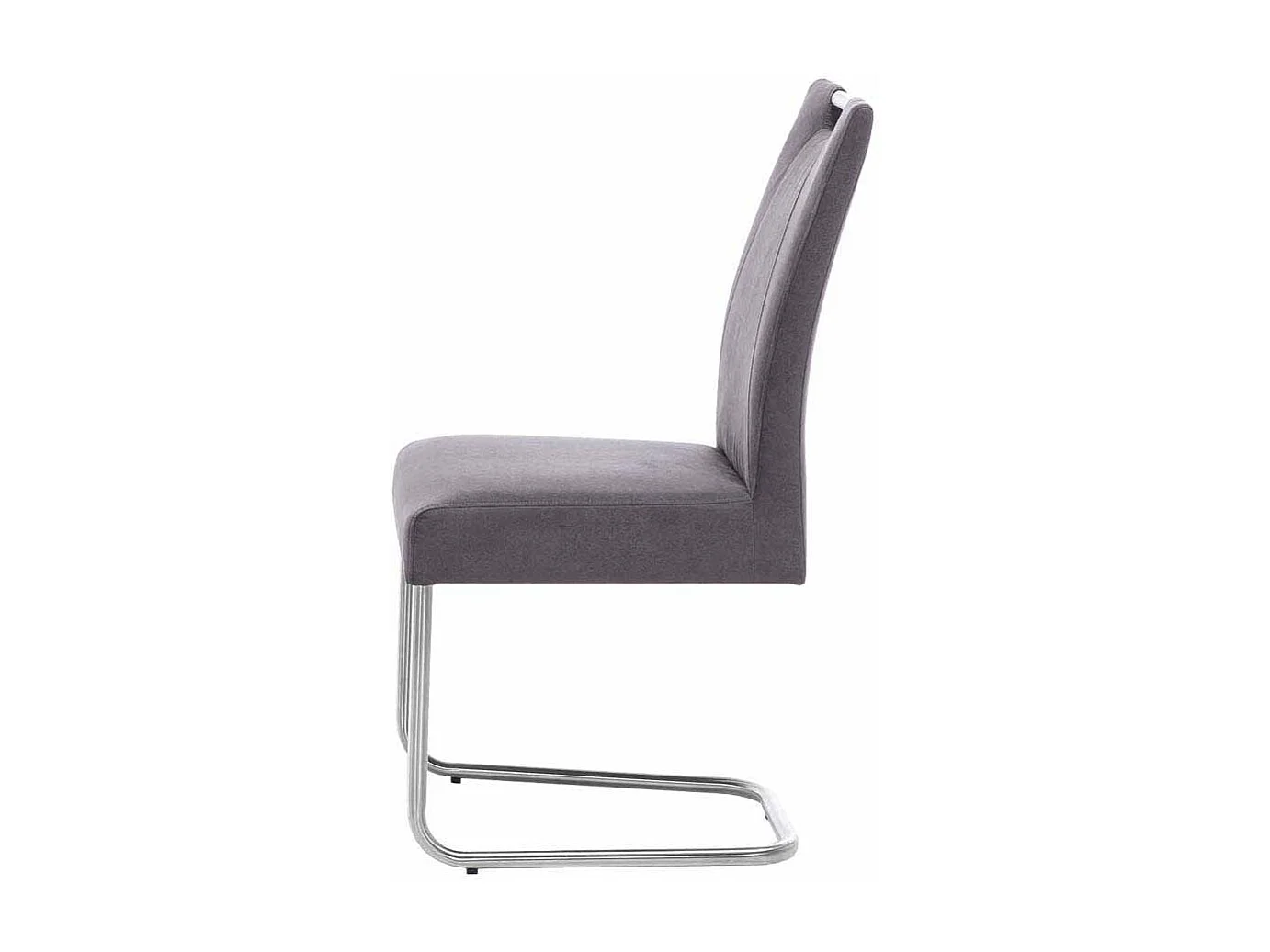 Freischwinger in Anthrazit Microfaser Edelstahl (2er Set)