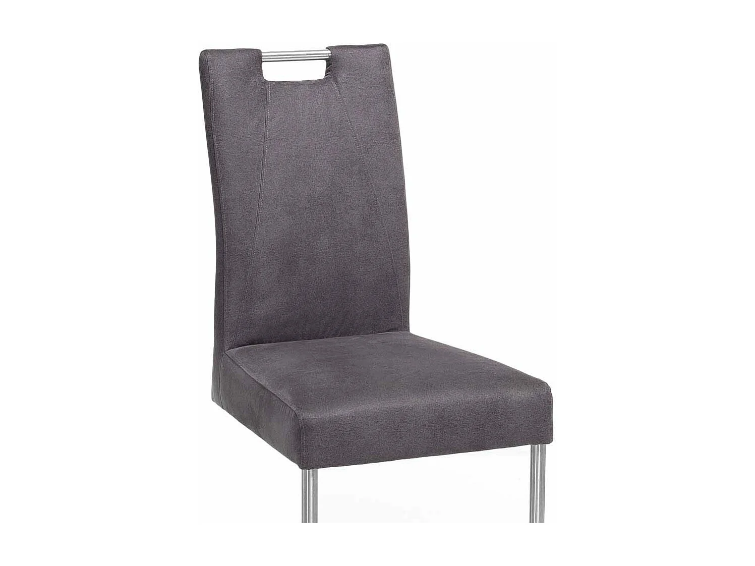 Freischwinger in Anthrazit Microfaser Edelstahl (2er Set)