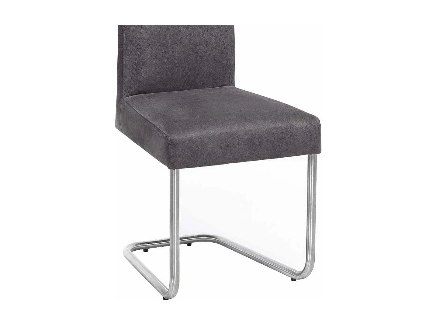 Freischwinger in Anthrazit Microfaser Edelstahl (2er Set)