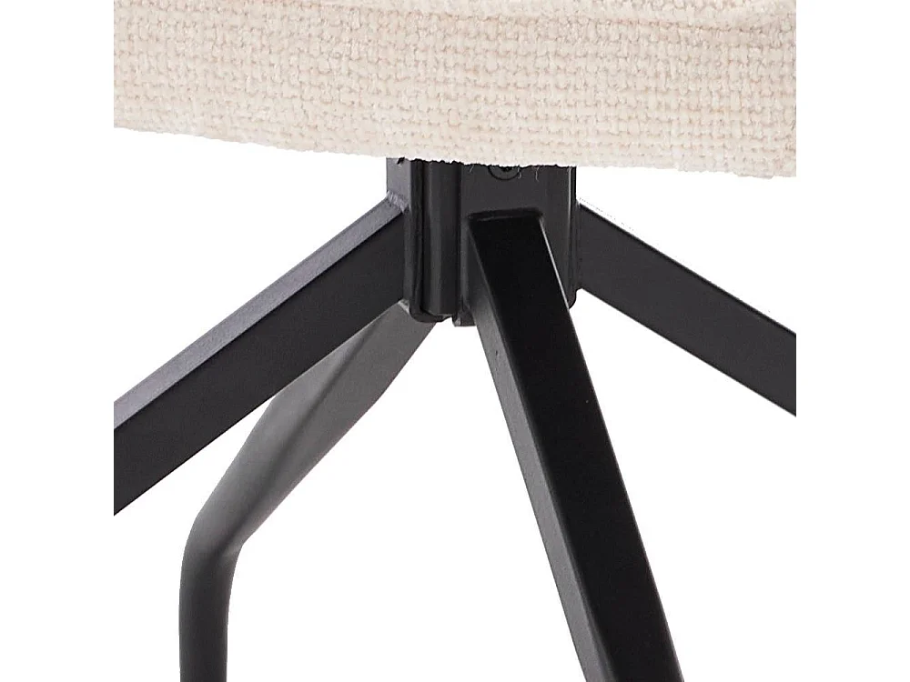 Stuhl Küche Esstischstuhl in Cremeweiß mit gepolsterter Rückenlehne (2er Set)