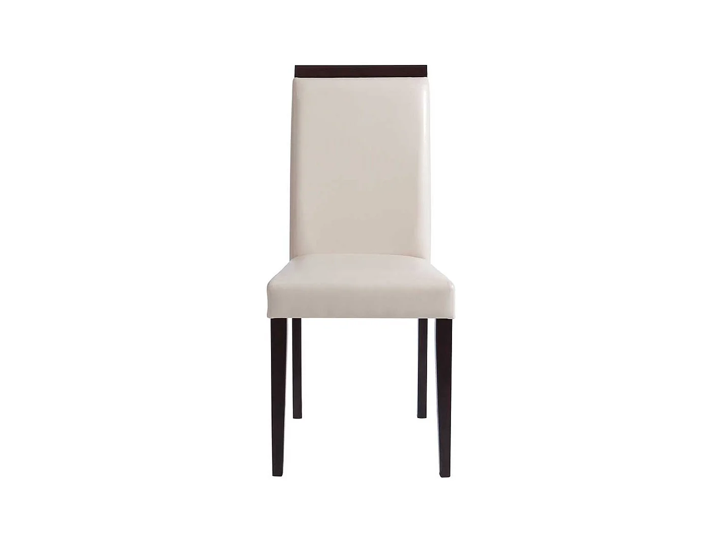 Esstischstühle in Creme Weiß und Wengefarben Massivholzgestell (2er Set)