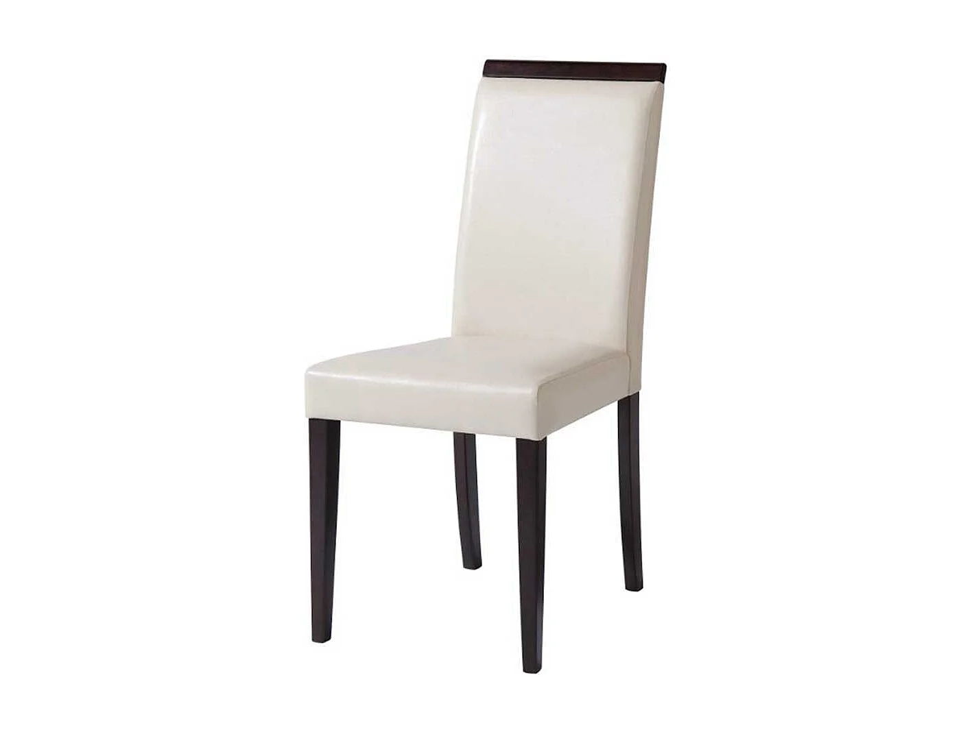 Esstischstühle in Creme Weiß und Wengefarben Massivholzgestell (2er Set)