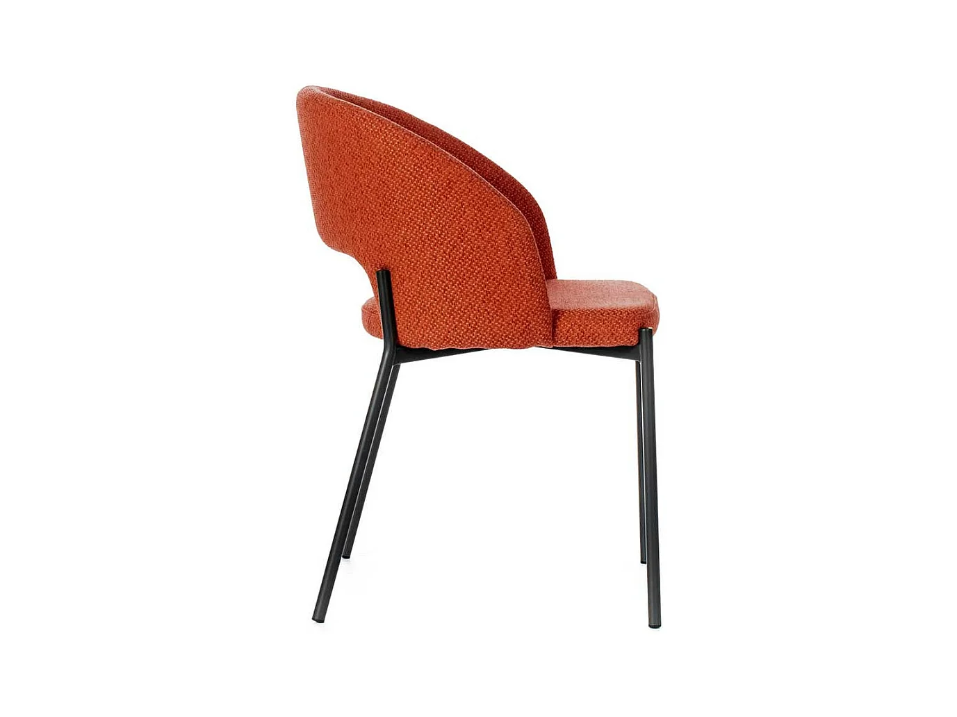 2 Stühle in Orange & Anthrazit Strukturstoff und Metall (2er Set)