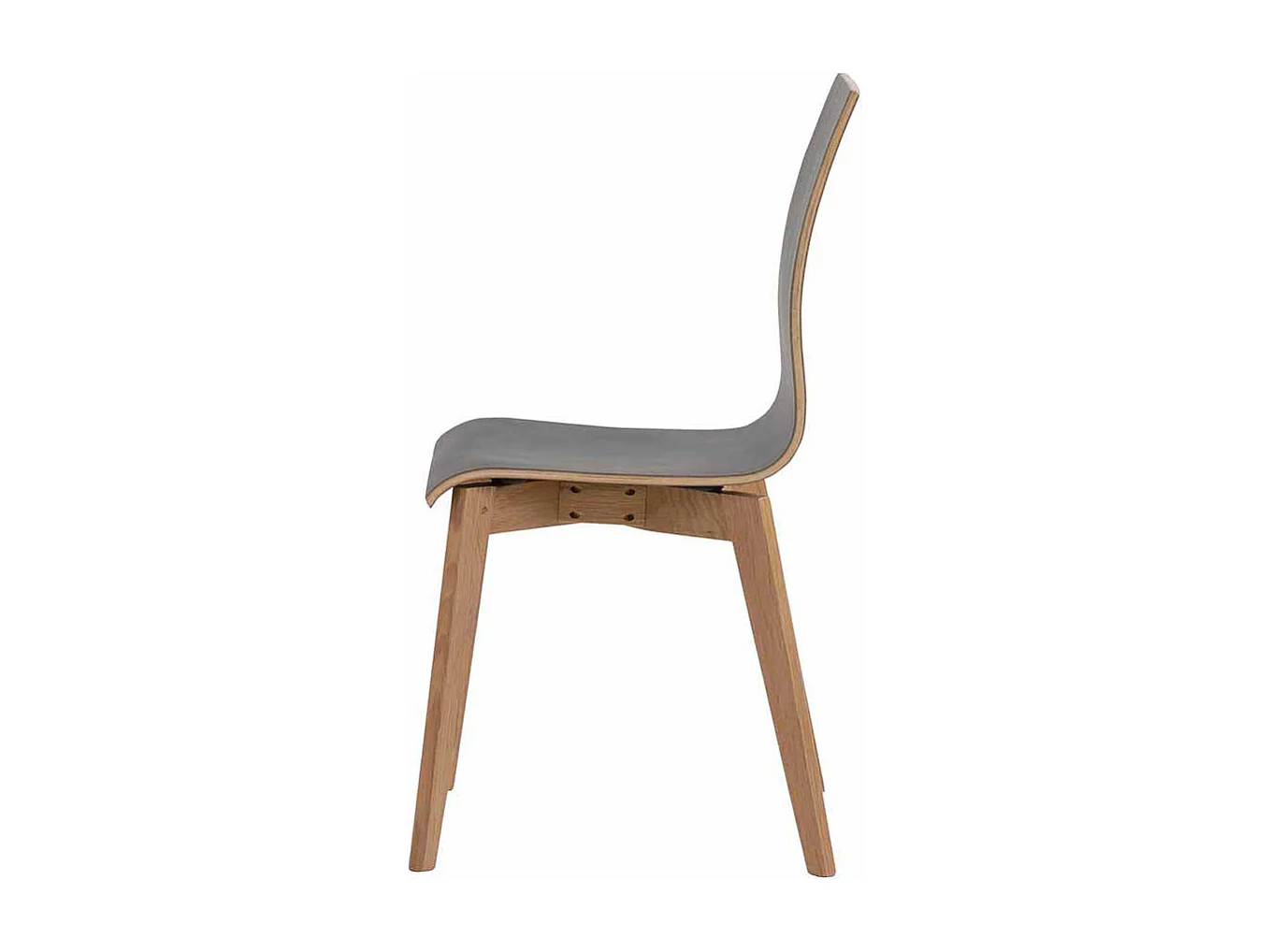 Stuhl in Schwarz Eiche Holzbeine (2er Set)