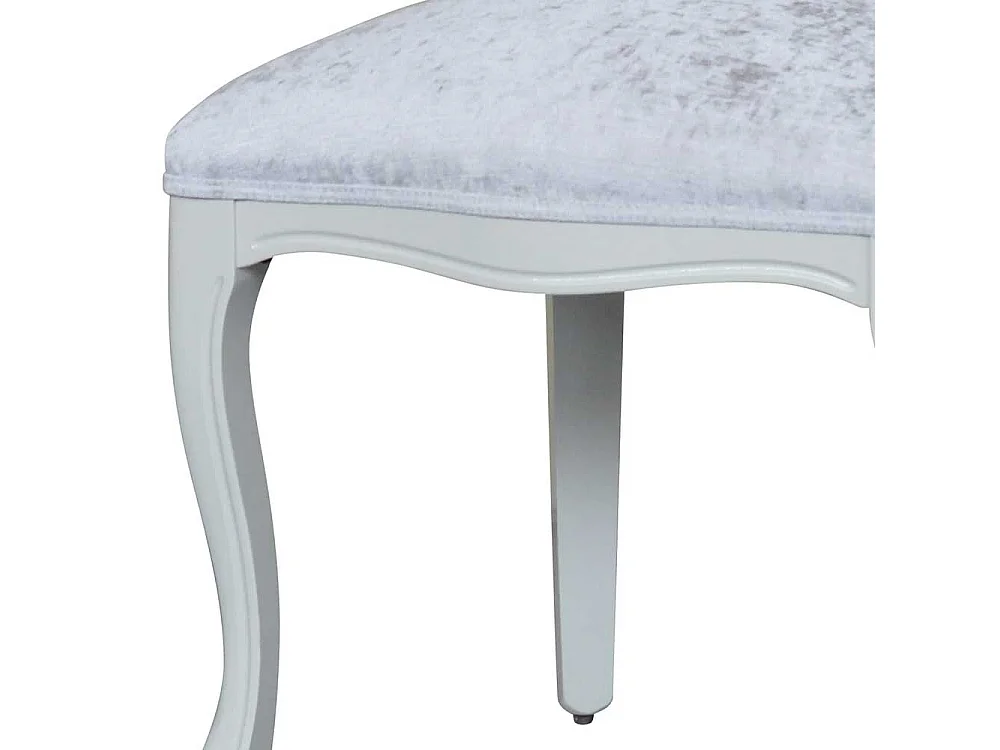 Design Stuhl in Weiß Samt Barockstil