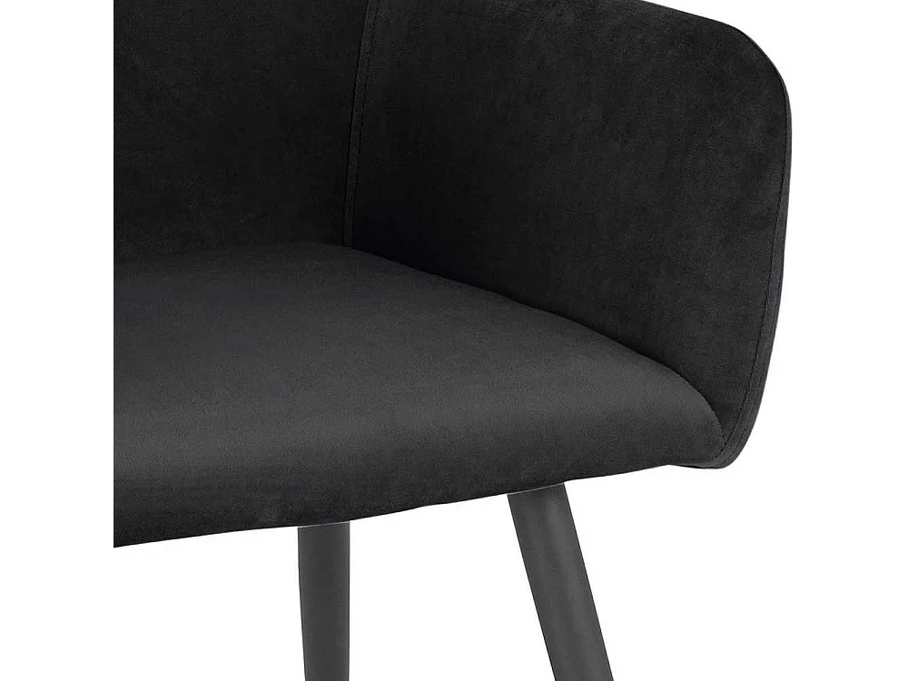 Polsterstuhl Esszimmer im Skandi Design Gestell aus Metall (2er Set)