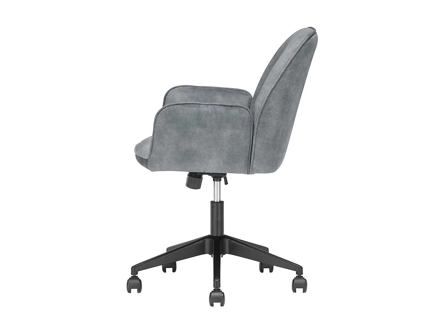 Drehbarer Polsterstuhl höhenverstellbar Bezug in Velours Optik