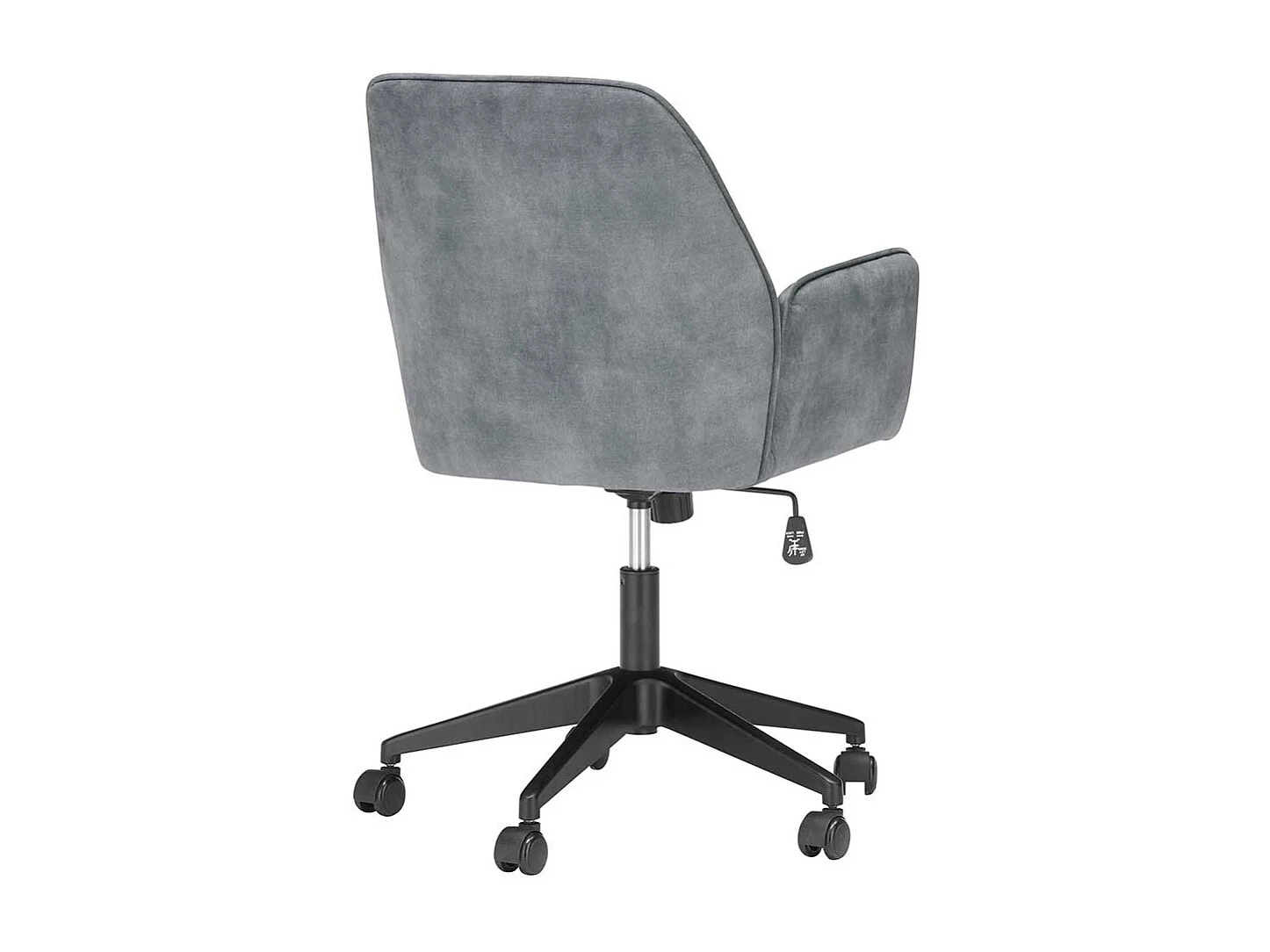 Drehbarer Polsterstuhl höhenverstellbar Bezug in Velours Optik